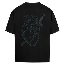 NEOKULT QUIET BLADE Oversized Tee Schwarz – Detailansicht Print
