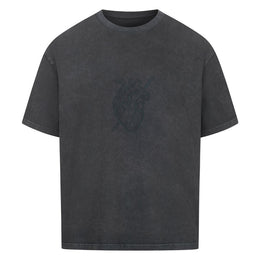 NEOKULT QUIET BLADE Oversized Tee Washed Black – Vorderansicht