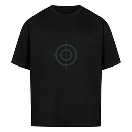 NEOKULT FADENKREUZ Oversized Tee Schwarz – Fadenkreuz-Print, 240 GSM