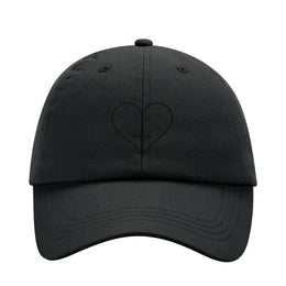 NEOKULT BLADE CAP Schwarz – Dad Cap mit weiss besticktem Herz-Dolch-Emblem