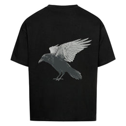 NEOKULT RAVEN Oversized Tee Schwarz – Detailansicht Print