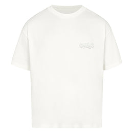 NEOKULT VACANCY Puff Tee Weiss – Wordmark als Puff-Print