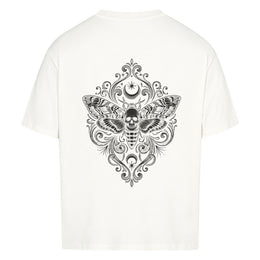 NEOKULT REQUIEM Moth Tee Weiss – Totenkopfschwärmer in Gravuroptik