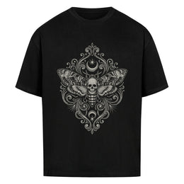 NEOKULT REQUIEM Moth Tee Schwarz – Totenkopfschwärmer in Gravuroptik
