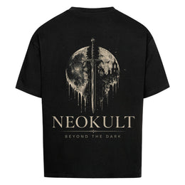 NEOKULT BLOOD MOON Tee Schwarz – Blood-Moon-Print, 240 GSM Oversized