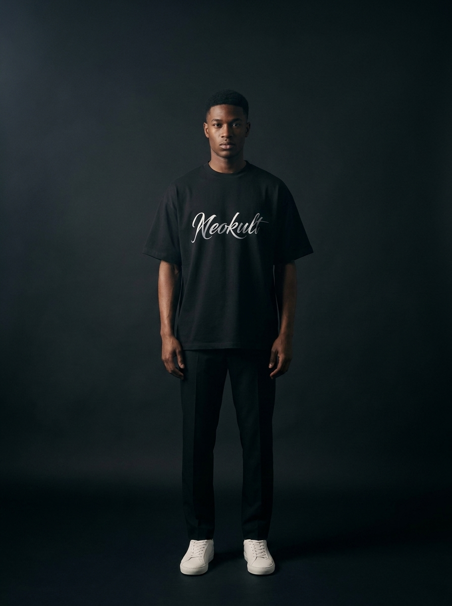 NEOKULT Signature Tee – Model Frontansicht mit Signature Print auf der Brust