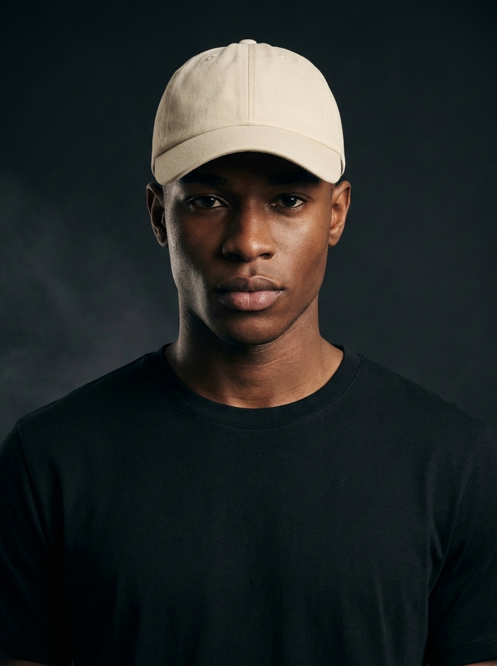 Dad Cap – Model Frontansicht, klassische Cap ohne Print