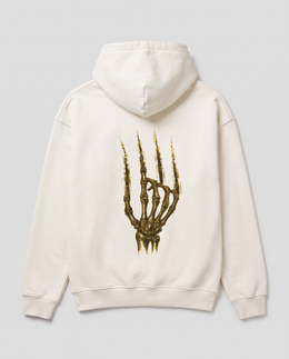 VACANCY Oversized Hoodie Off-White Rücken Backprint